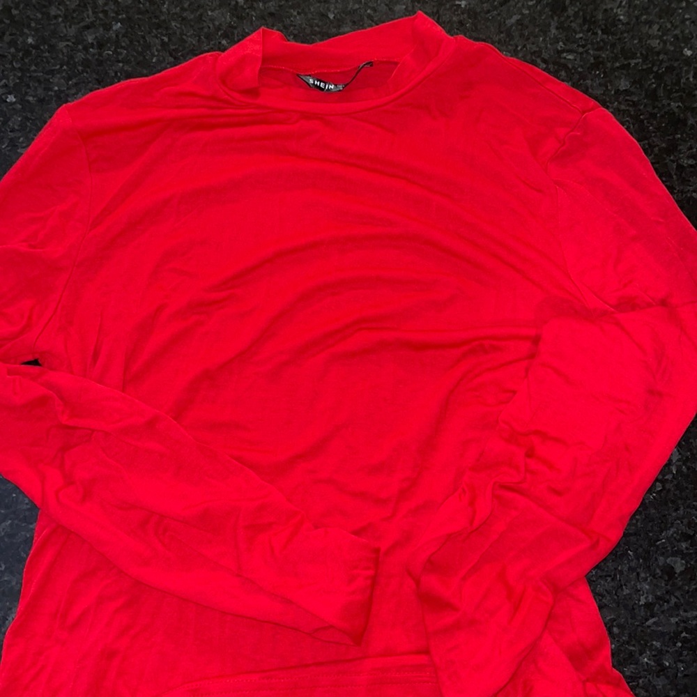 Red turtle neck